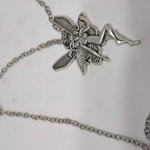Fairy Pendant Necklace like new, stainless steel