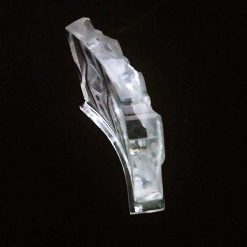 Lalique Hulotte table clock like new, French 1995