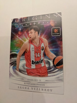Panini 2025-26 Origins EuroLeague Sasha Vezenkov Olympiacos jumbo κάρτα καινούργιο