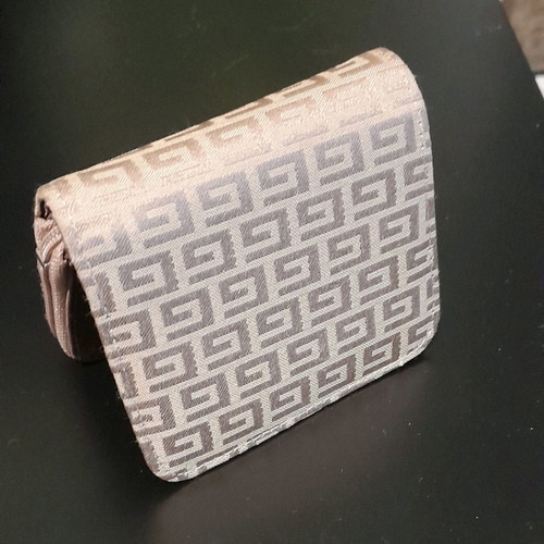 Fabric wallet unused in sand color