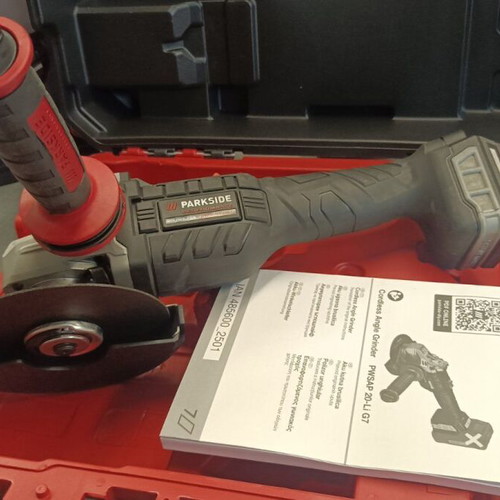 Parkside 20V Cordless Angle Grinder, brushless motor