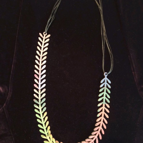 Leather necklace like new, multicolored, from Goulandris Museum