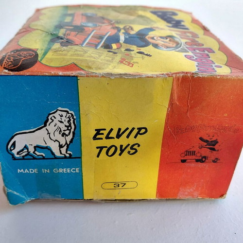 Wind-up fire extinguisher toy 60s Elvip new