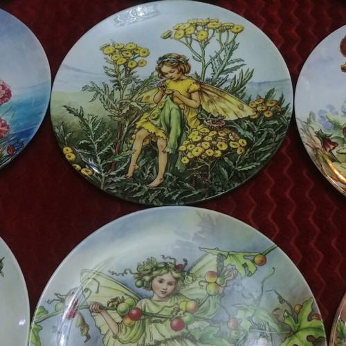 Wedgwood Gresham Flower Fairies Bone China Wall Plates like new, set of 10