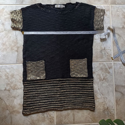 Paul Christophe sweater new, black and gold, size M