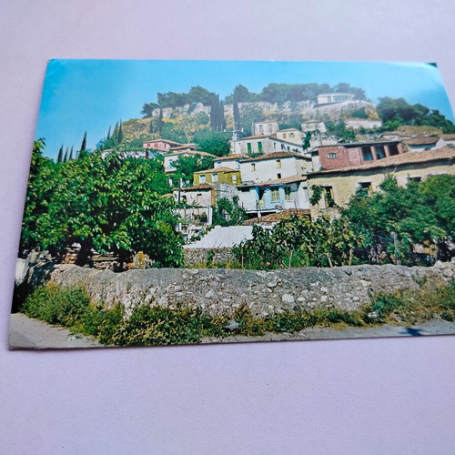 Έγχρωμη καρτ ποστάλ Καλαμάτα άποψη προς Κάστρο