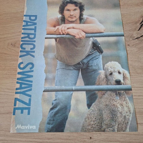 Alexia Patrick Swayze Poster used from 90s Manina magazine