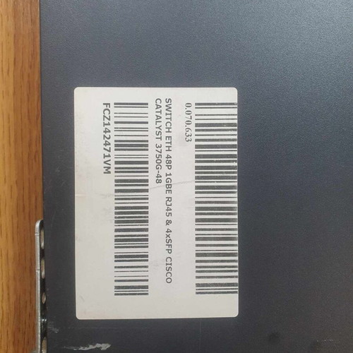 Switch Cisco 3750 48-Ports Gigabit like new