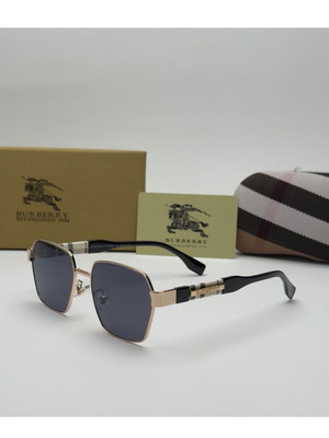 Слънчеви очила Burberry Gold Edition нови, унисекс, метална рамка, черни лещи