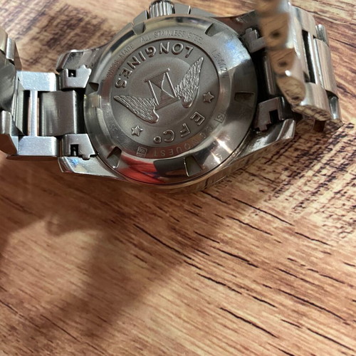 Longines Conquest Automatic Chronograph watch like new, black and silver
