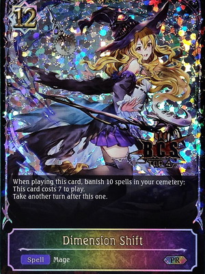 Dimension Shift Shadowverse Evolve TCG card like new, Runecraft