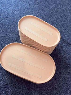 Plastic trays like new, set of 17 small and 8 large, self service