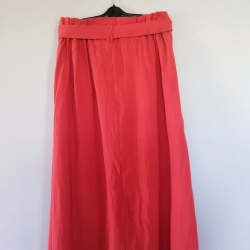 Maxi skirt red summer new with belt, size M