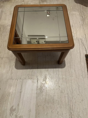 Coffee table used with mirror top and minor mark
