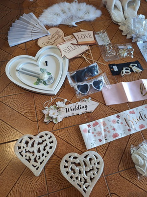 Wedding bride church decoration and equipment set