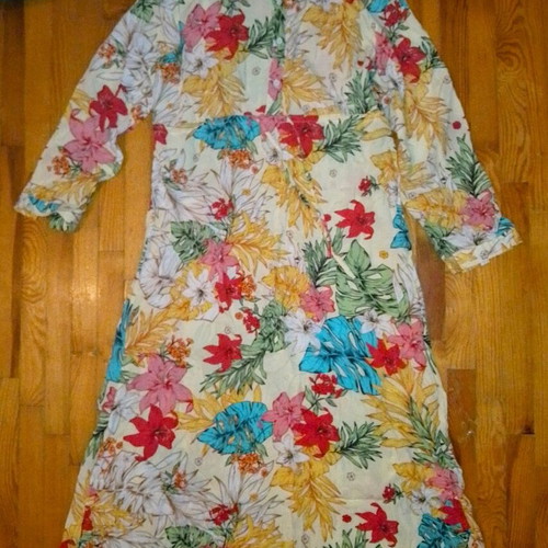 Boho long kaftan beach dress new, multicolor
