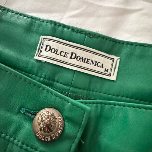 Dolce Domenica leather pants emerald green size Medium like new