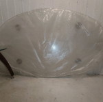 Glass coffee table and dining table set used