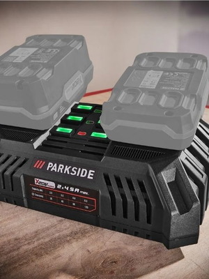 Διπλός ταχυφορτιστής Parkside 2 x 4,5A 200W καινούργιο