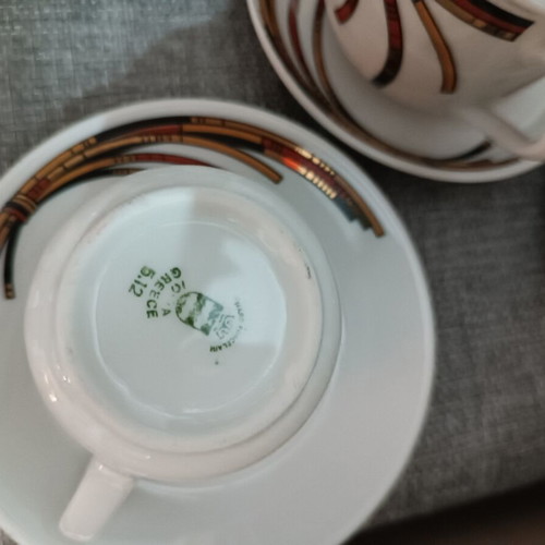 Porcelain Medium Filter Coffee Cups Set of 6 New