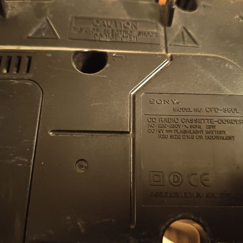 Sony radio cassette player used MEGA BASS CFD-380L for parts