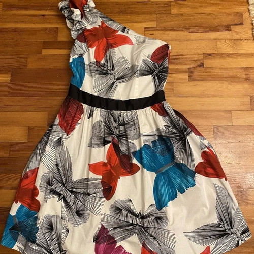 Miss Sixty dress with one shoulder and butterflies medium used