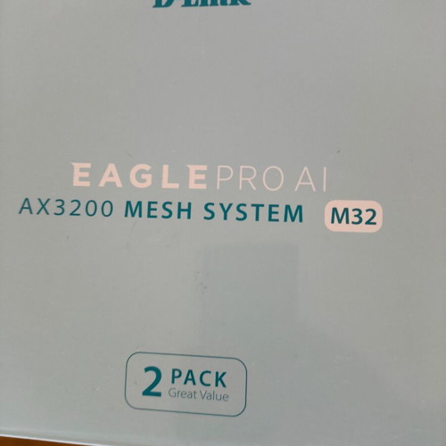 D-Link Eagle Pro AI AX3200 Mesh System M32 like new, 2 pack