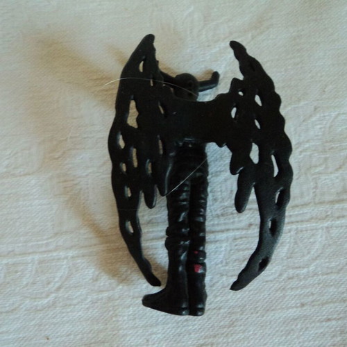 Small action figures used, approx. 8cm, including Power Rangers and Archaeopteryx
