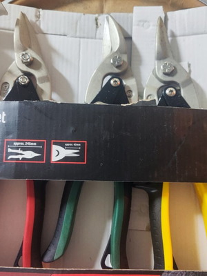 Parkside tin snips set used with rust spots