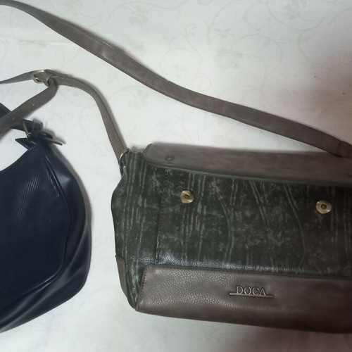 Women's bags used, 2 pieces, Doca and Diva, crossbody and shoulder, black and green