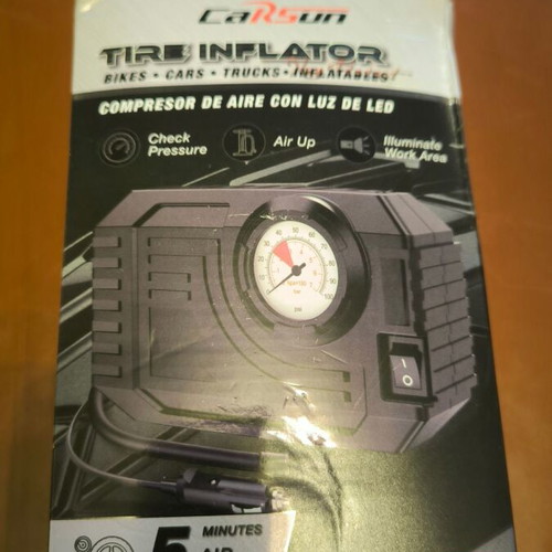 Electric car and motorcycle tire pump new with led light