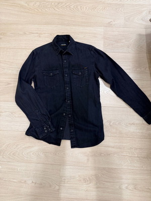 Jack & Jones denim shirt new, black, size S
