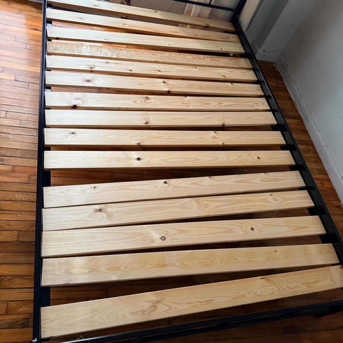 Metal double bed 130×200 cm new with Swedish slats
