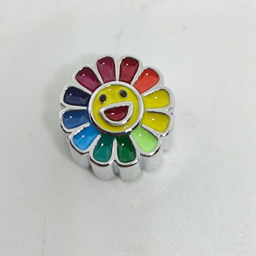 Rainbow Flower Sunshine Charm like new for bracelet with colorful enamel