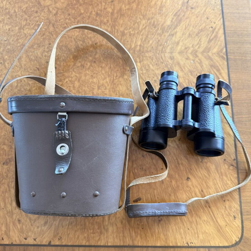 Soviet military binoculars Б12-1 12×40 with leather case