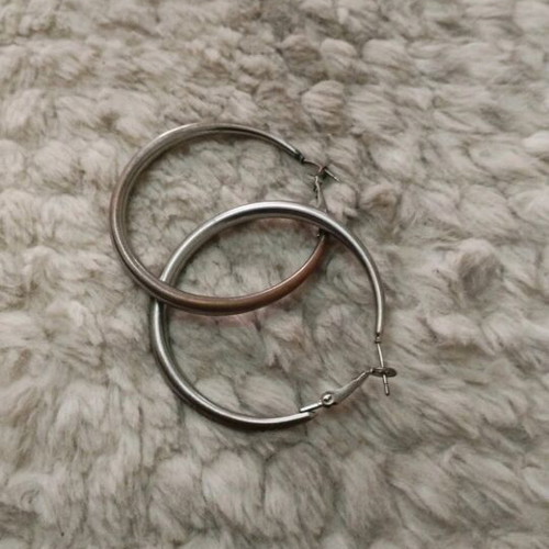 Hoop earrings used, slightly faded