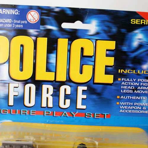 Vintage 90's Police Force S.W.A.T. Night Sharpshooter Figure with Parachute Chap Mei new
