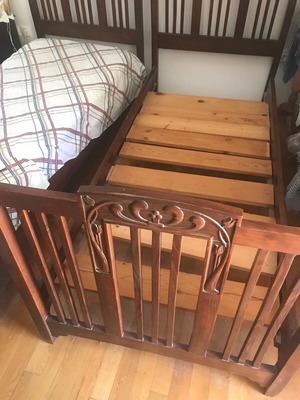 Antique beds used 150 years old solid wood with handmade carvings