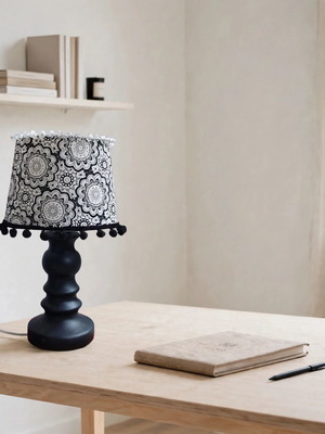 Black Mandala Table Lamp new, dimensions 35x20 E27