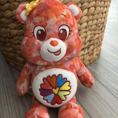 Care Bears Friend Bear plush like new, rare Tie-Dye edition