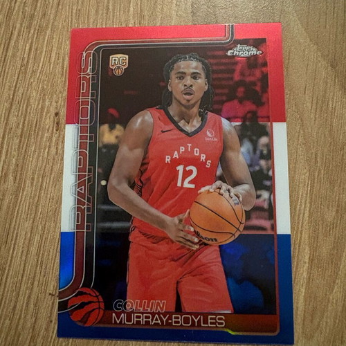 2025-26 Topps Chrome Collin Murray-Boyles Red White & Blue RC #259 Raptors card new