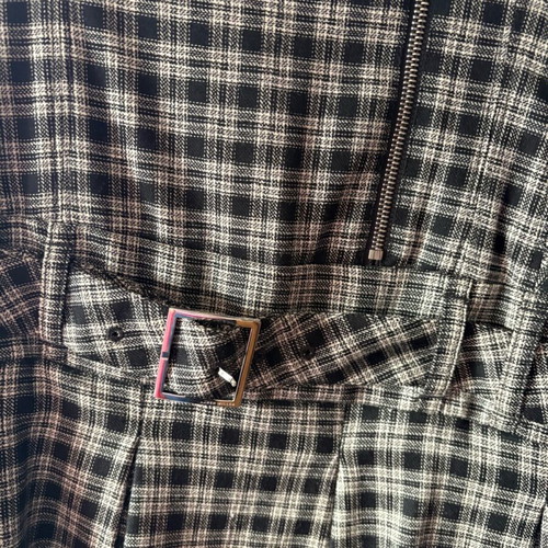 Karen Millen Checked Structured Dress With Belt Like New Size 42