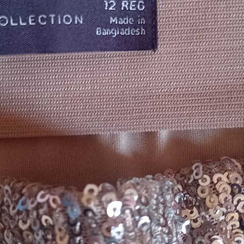 M&S sequin skirt like new, silver, size L