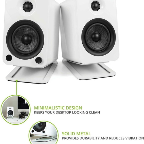 Kanto S2 Aluminum Desktop Speaker Stands White
