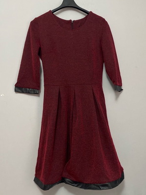 Burgundy dress used, size S