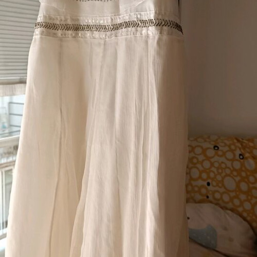 Monsoon white dress like new for girl 12-13 years old