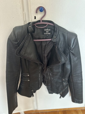 Jacket black with details like new, size S