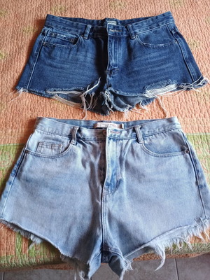 Zara and Pull & Bear jeans shorts, size 38, pack of 2