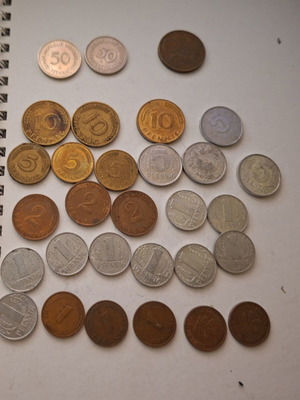Lot of 30 used German coins
