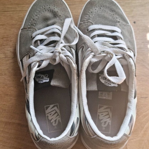 Vans SK8-Low Flame Camo kids sneakers grey size 36